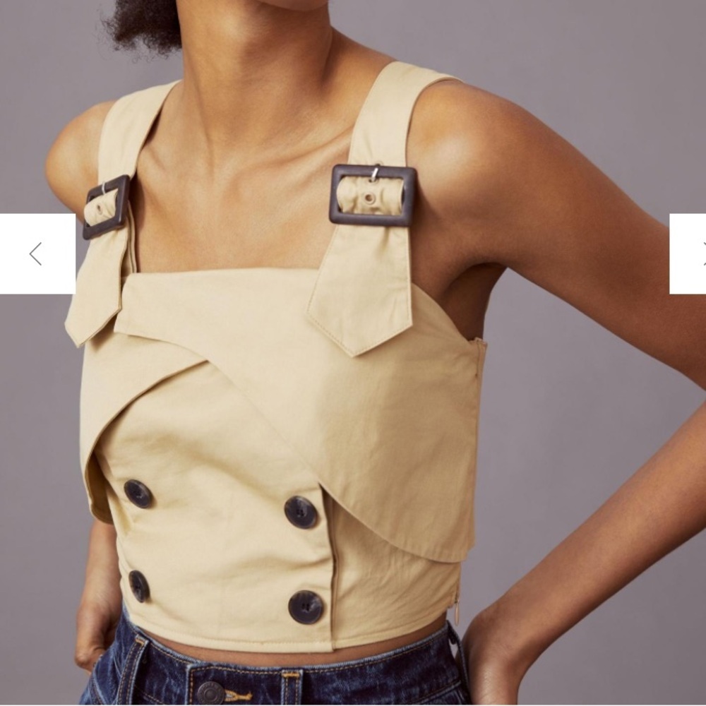 Anthropologie Eva Franco Trench Buttoned Blouse Size 2